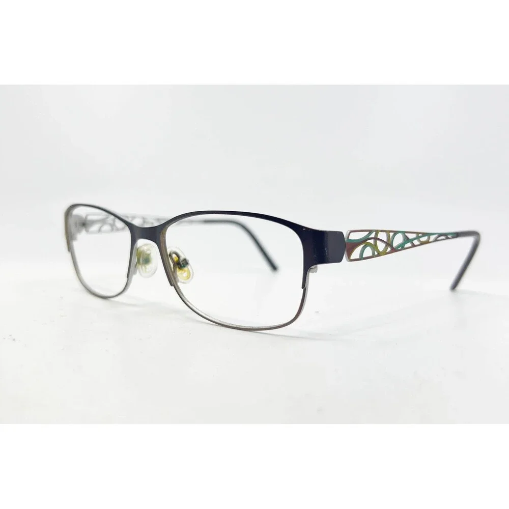 Wittnauer Eyeglasses Brown Hazel Filigree Temple Full Rim Frames 51-17-135